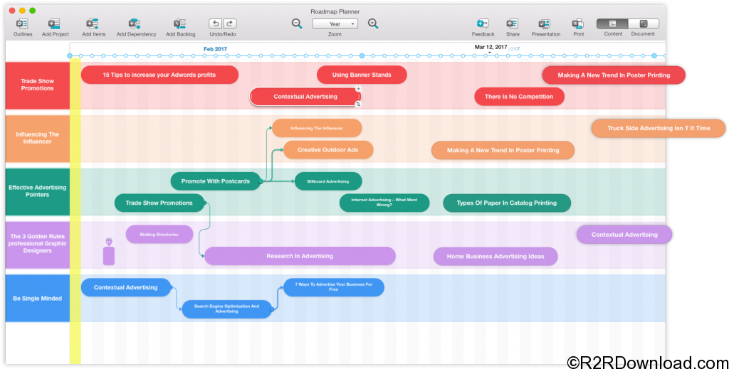 Roadmap Planner 1.9 Free Download (Mac OS X) | Go AudiO [Official]
