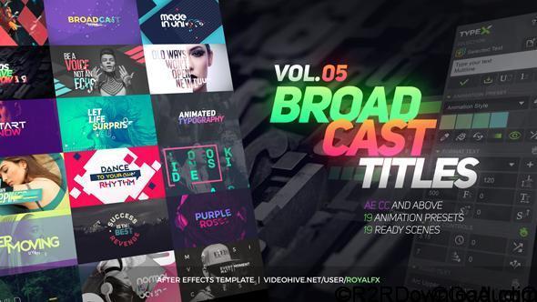 TypeX – Text Animation Tool | VOL.05: Broadcast Titles Pack