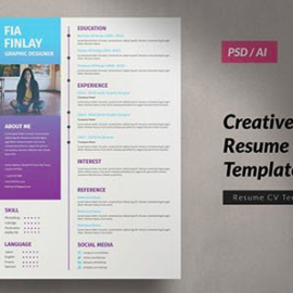 CV Resume Graphic Design Vol. 1-6