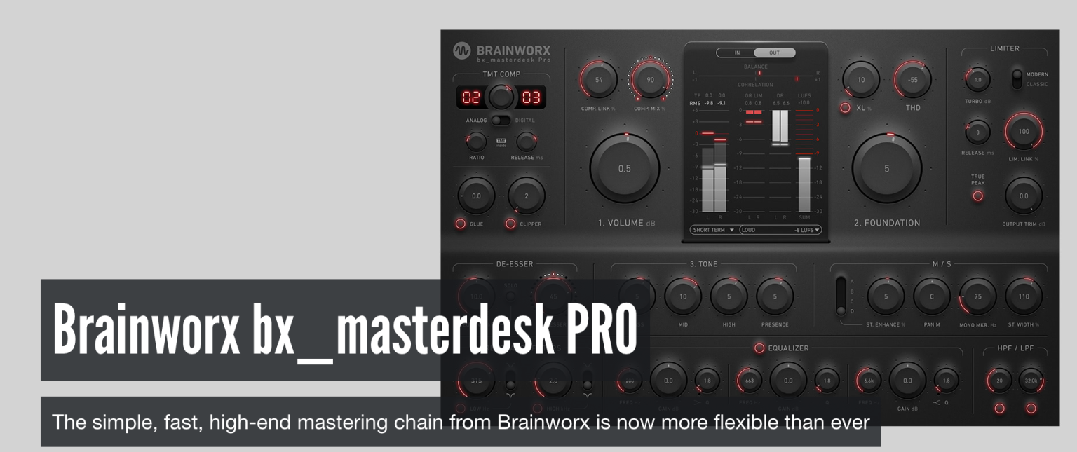 Plugin Alliance Brainworx bx_masterdesk PRO 1.2.1 (macOS) | Go AudiO ...