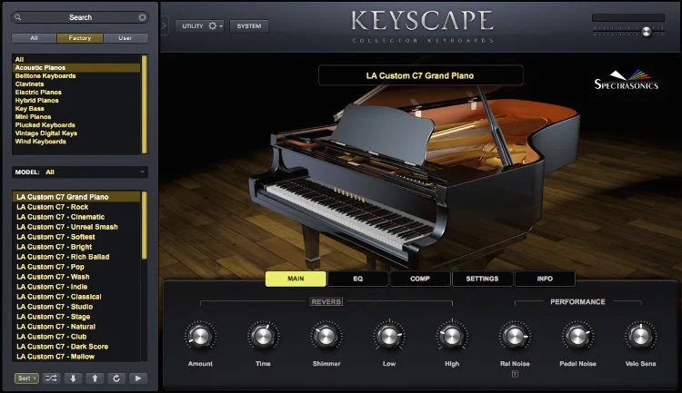 四巨头合集 大气合成器 Rmx鼓 钢琴 贝斯 最新版插件 含全套音色库 Spectrasonics Instruments Bundle 2024 (Windows &Amp; Mac Osx) 2 3a7f26 keyscape detail1. Jpg. Auto