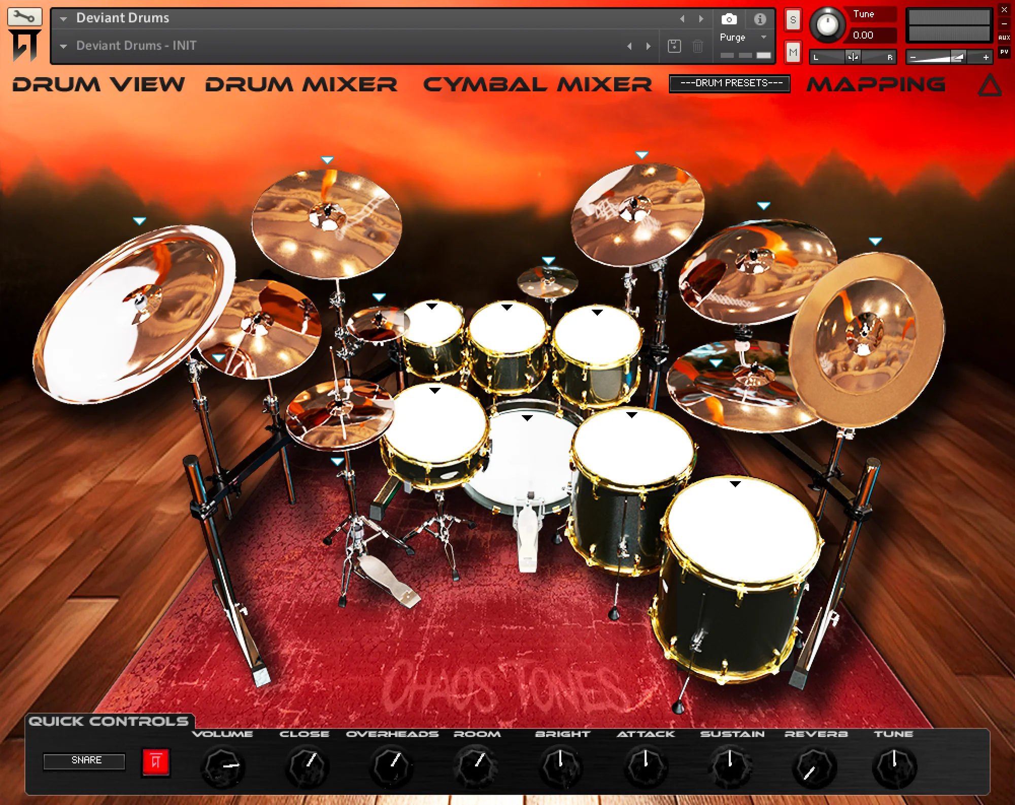 架子鼓音色 Chaos Tones Deviant Drums 2 Drum view
