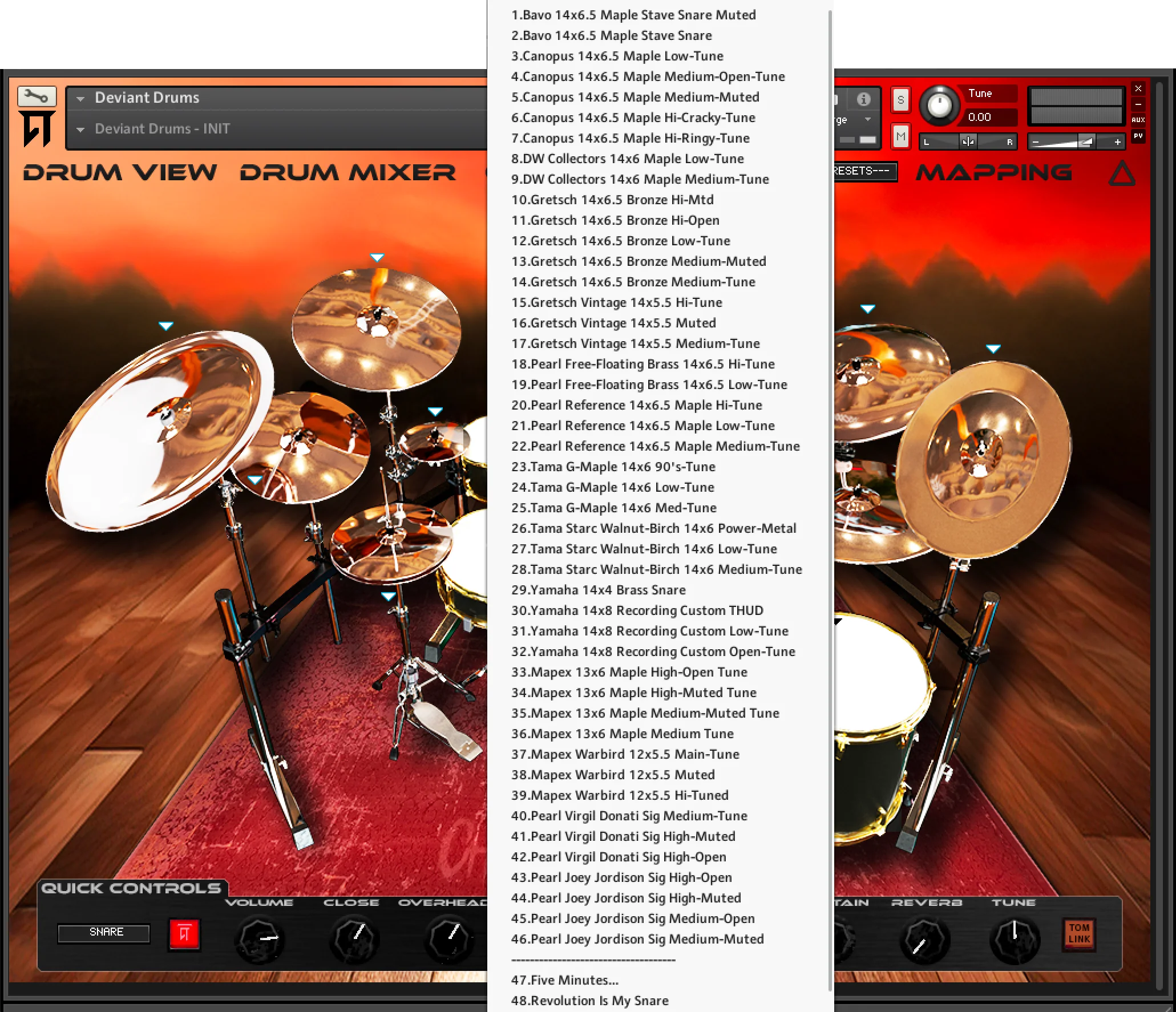 架子鼓音色 Chaos Tones Deviant Drums 3 Snare list