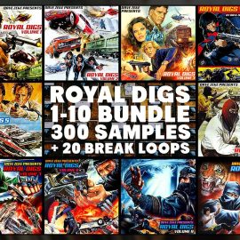 Dave Zeke Royal Digs Volumes 1-10 BUNDLE (300 Prechopped Samples + 20 BONUS Break Loops) WAV