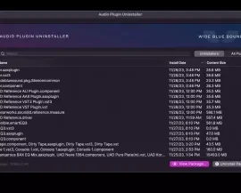Wide Blue Sound Audio Plugin Uninstaller VST3, VST2, AU, AAX, CLAP, RTAS (MAC)