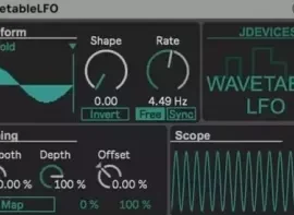JDevices wavetableLFO Max for Live AMXD